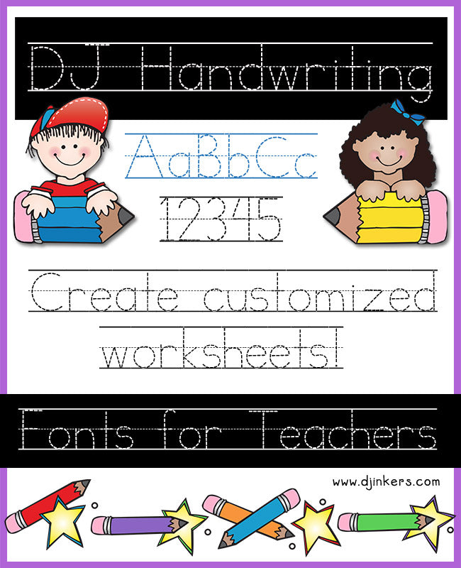 DJ Handwriting Font - Letter Tracing Download