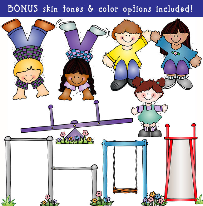 Playground Fun and Recess Clip Art Download