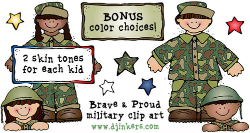 Brave and Proud Military Clip Art for the USA Download