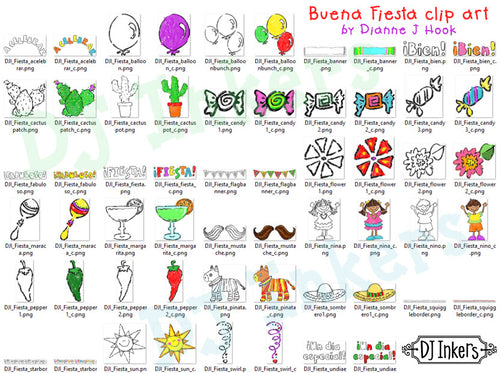 Buena Fiesta - Spanish Clip Art Download for a Party