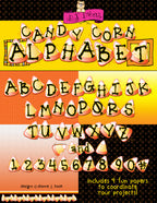 Cute candy corn alphabet for Halloween smiles by DJ Inkers