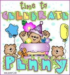 Celebrate birthday bear card with clip art by DJ Inkers