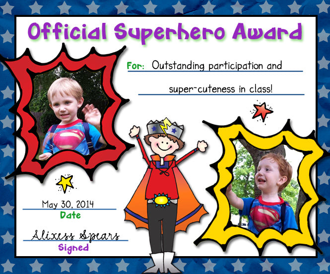 Super award made with DJ Inkers clip art and fonts