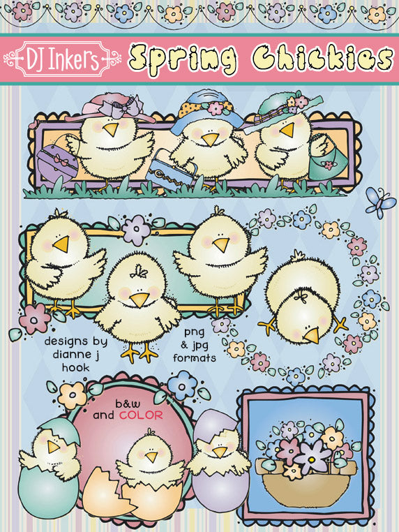 Spring Chicks Clip Art Download