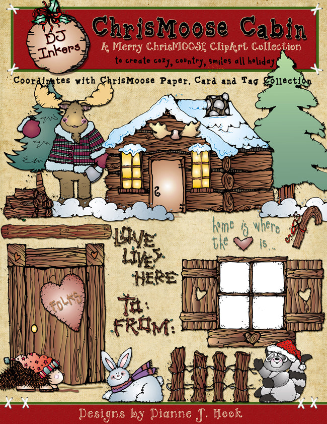 Chris-Moose Holiday Clip Art Collection -10 Download Bundle