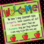 Welcome back class rules poster by DJ Inkers