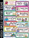 Printable centers signs and headers for your classroom by DJ Inkers