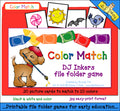 Teach color recognition with DJ Inker's fun printable file folder game for kids