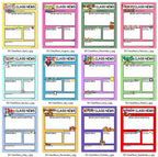 Class Newsletters - Monthly Templates Download