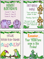 Class notecards and mini borders made with Critter Craze animal clip art by DJ Inkers