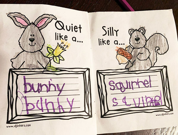 Just Like a Critter - Mini Handwriting Workbook