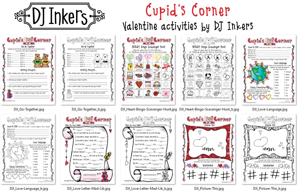 Cupid's Corner - Valentine Activity Kit for Kids
