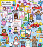 Cute kids clip art for preschool and kindergarten teachers by DJ Inkers