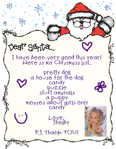 Dear Santa Christmas Smiles Clip Art Download