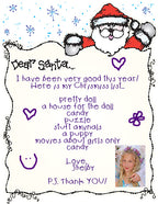 Dear Santa Christmas Smiles Clip Art Download