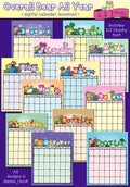 Overall Bear All Year - Calendar and Font Download