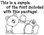 Overall Bear All Year - Calendar and Font Download