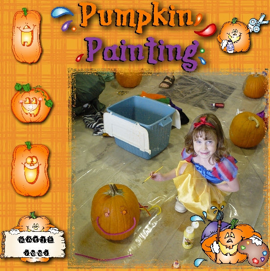 Pumpkin Patch and Jack-o' Lanterns Clip Art Download