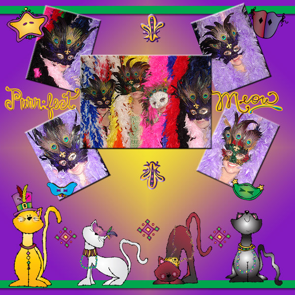Meow-squerade Dress Up Cats Clip Art Download