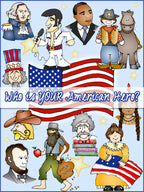 USA Clip Art Kid Doodles - 50 Nifty State Symbols Collection