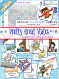 Pretty Great States - State Capitals Memory and USA Activities