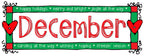 December header with DJ Mingle font by DJ Inkers