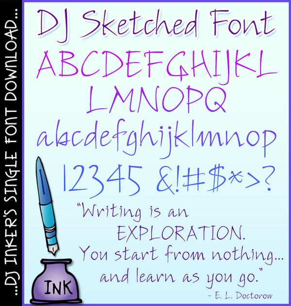 DJ Sketched Font Download