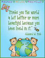 Earth Day Smiles Clip Art for Conservation & Arbor Day