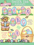 Easter Egg Alphabet clip art monogram letters for spring by DJ Inkers