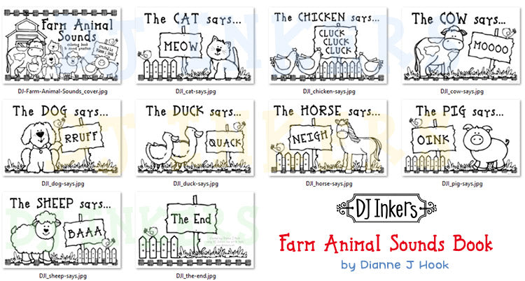 Farm Sounds Printable Coloring Book Download