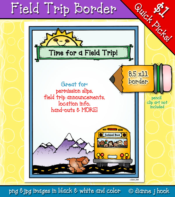 Field Trip Border Clip Art Download