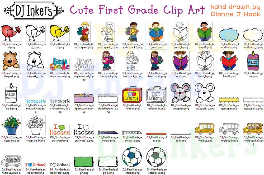 Cute First Grade Clip Art Download