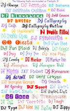 DJ Inkers Fontastic 3 has 50 fun fonts for typing smiles at home, school or office.