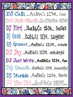 DJ's Favorite Fonts Collection - 10 Font Bundle