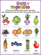 Fruit or vegetable worksheet with clipart by DJ Inkers
