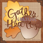 Gather grateful hearts brush word clip art by DJ Inkers