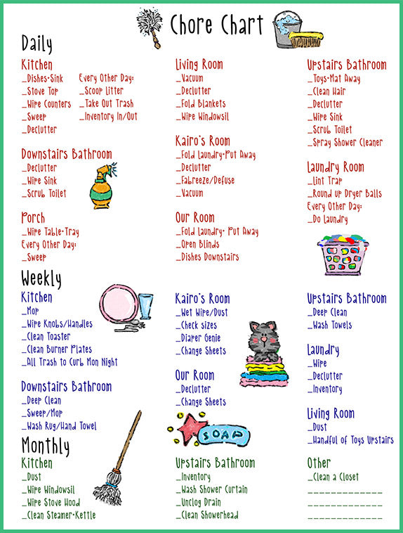 Chalk & Crayon Kids Clean-Up Clip Art Download