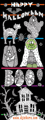 Halloween Zen-Doodles Clip Art Download