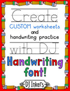 DJ Handwriting Font - Letter Tracing Download