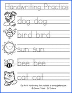 Make your own handwriting worksheets with this easy trace font by DJ Inkers