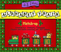 Holiday Alphabet Train learning activity for Christmas by DJ Inkers