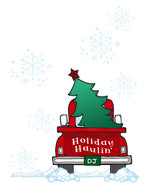 Holiday Haulin' Clip Art Trucks, Borders & Printables