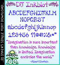 DJ Inkblot is a fun textured dot letter font by DJ Inkers