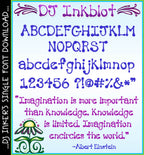 DJ Inkblot is a fun textured dot letter font by DJ Inkers