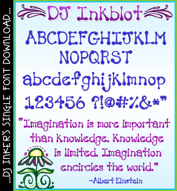 DJ Inkblot is a fun textured dot letter font by DJ Inkers