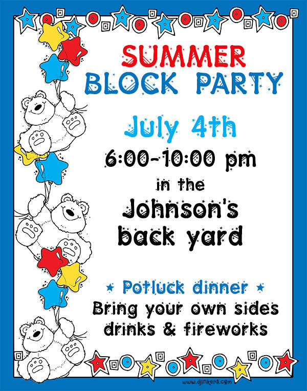July Doodlers Summer Fun Clip Art
