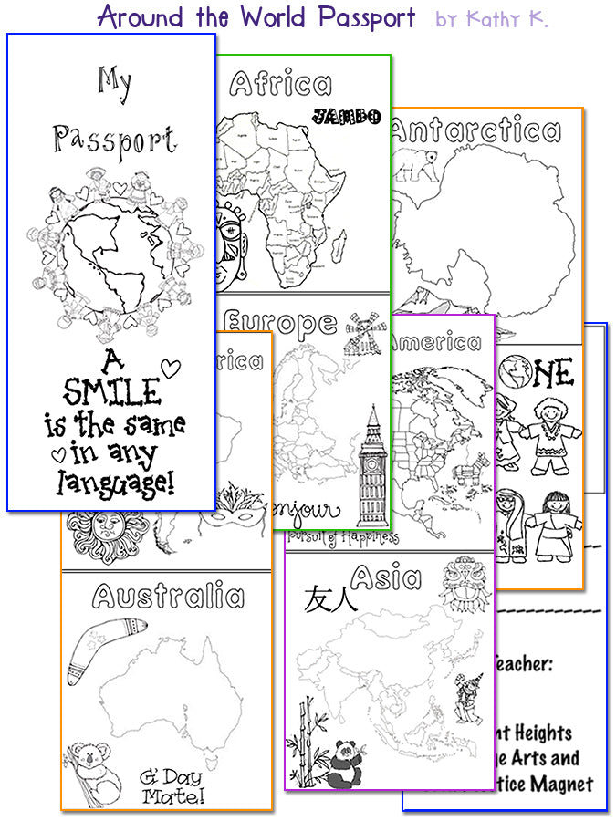 Wonderful World Clip Art Bundle: 26 Countries & Cultures
