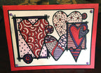 Heart Cards - Printable Black & White Valentines