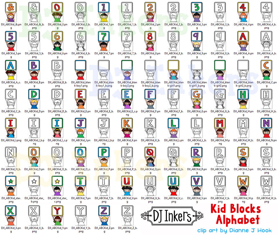 Kid Blocks Clip Art Alphabet Download