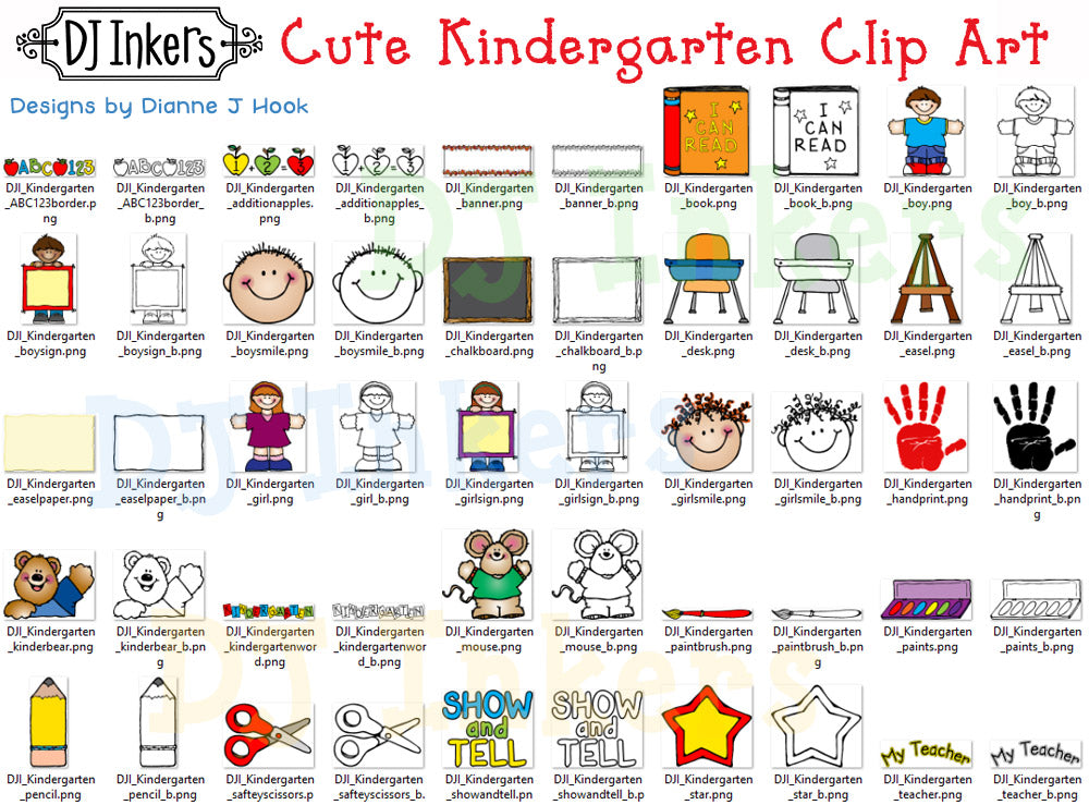 Cute Kindergarten Clip Art Download
